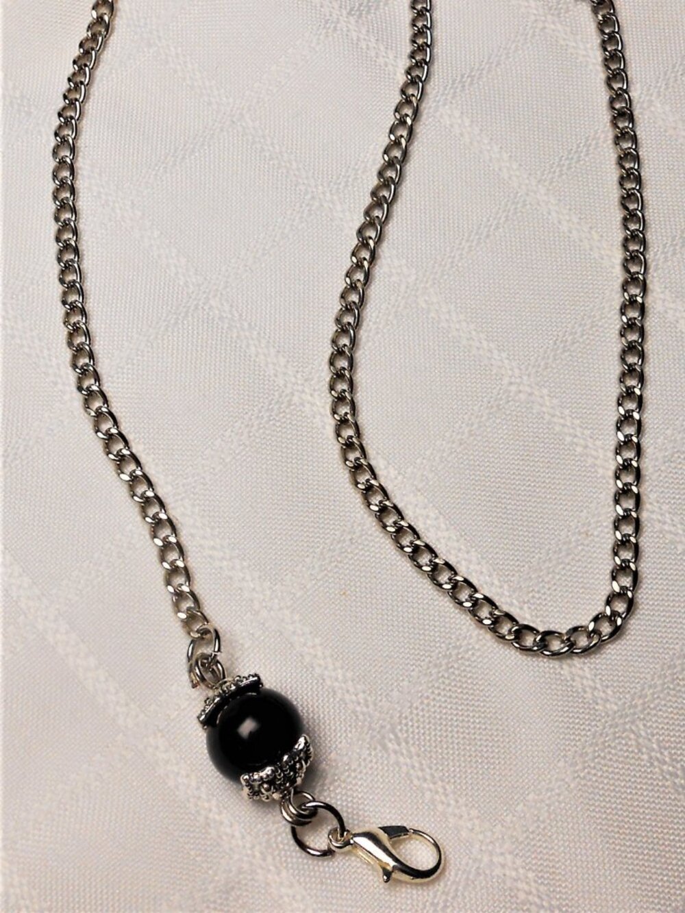 No.01 Safety face mask strap-chain with Galaxy Staras Golden Sand silver color